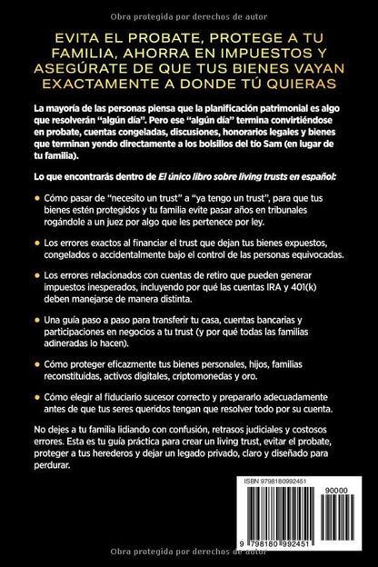 The Only Living Trust Book in Spanish