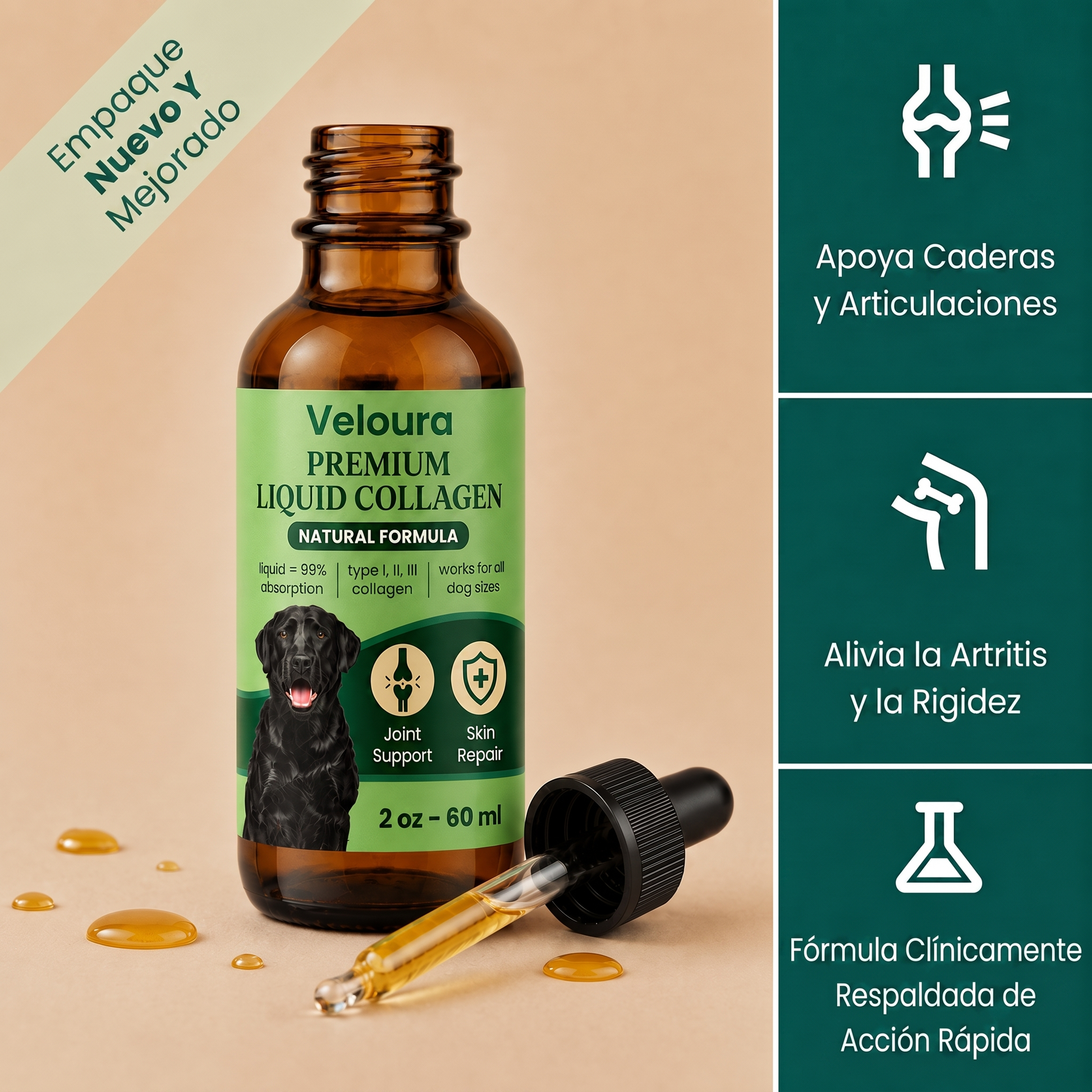 Veloura Colágeno Líquido Premium - beneficios